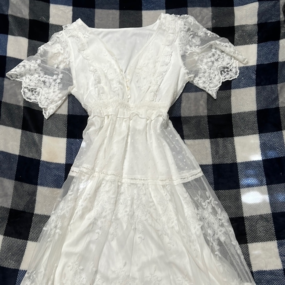 White beach dress